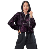Purple Bloom Cropped Windbreaker