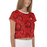 Red Garden Crop Top