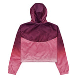 Burgundy Cropped Windbreaker