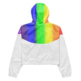 Rainbow Drip Cropped Windbreaker