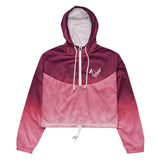 Burgundy Cropped Windbreaker