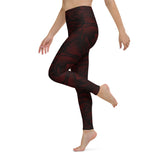 Red Rose Luxe Yoga Leggings