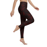 Red Rose Luxe Yoga Leggings