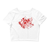 Black Asus | Online Clothing Store | Red Sprayed Pegasus Crop