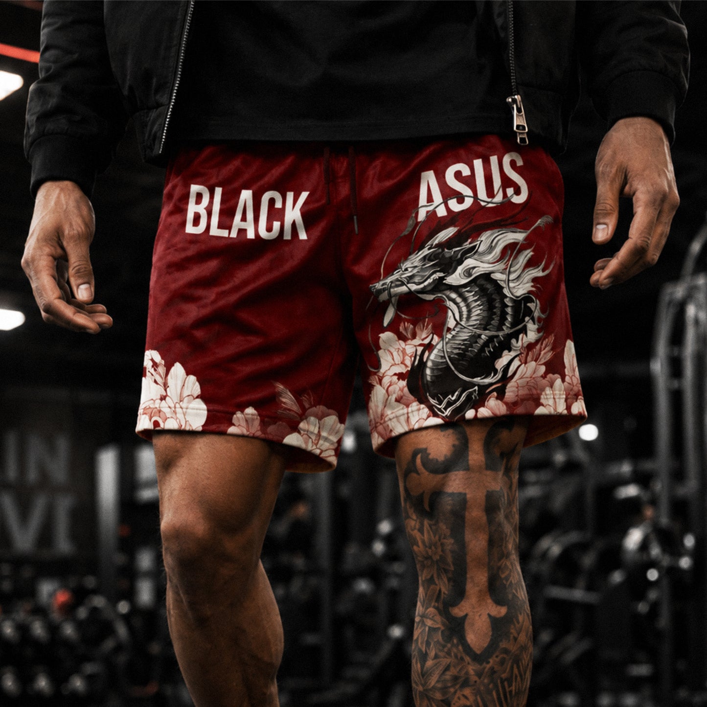 Japanese dragon shorts