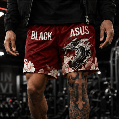 Japanese dragon shorts