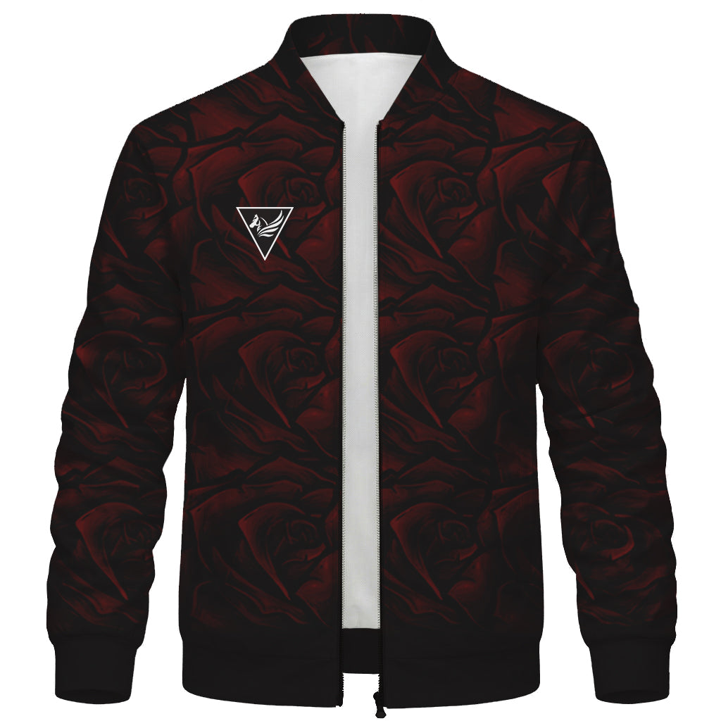 Red Rose Bomber Jacket