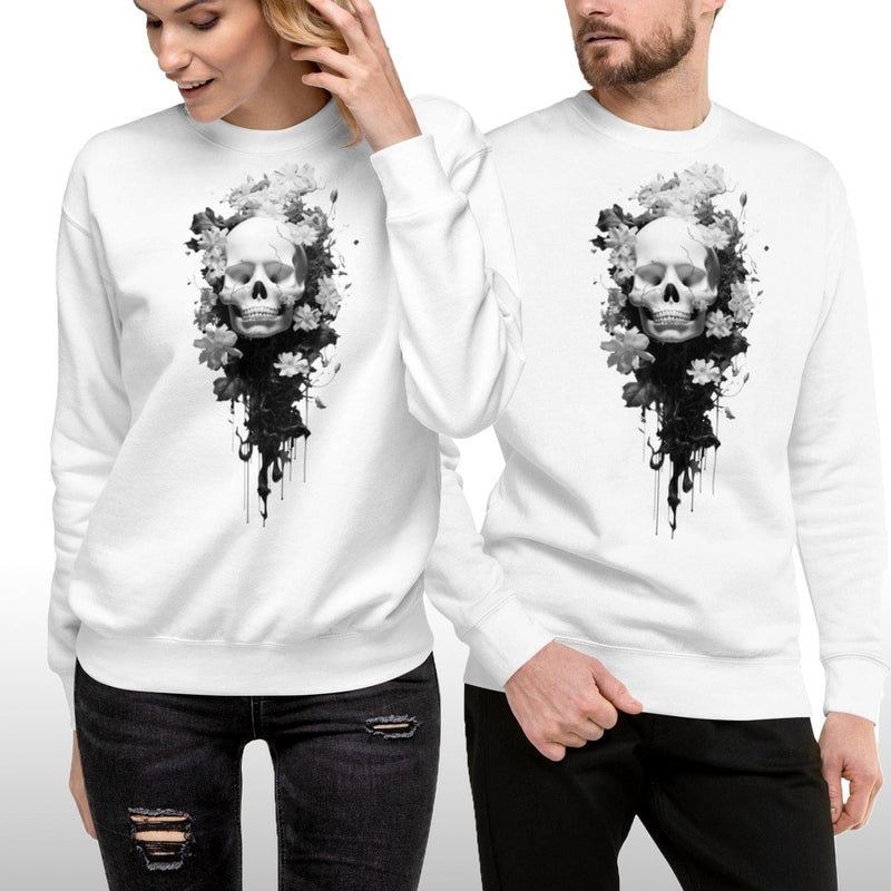 Ghostly Bloom Skull Premium Sweatshirt