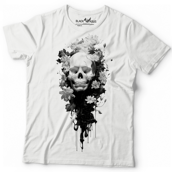 Ghostly Bloom Skull T-Shirt