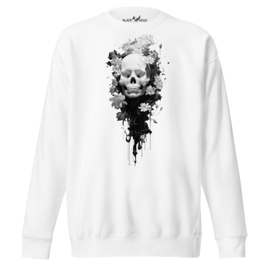 Ghostly Bloom Skull Premium Sweatshirt