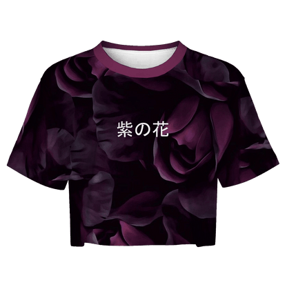 Purple Bloom Crop Top