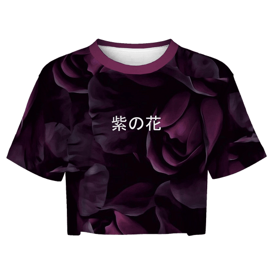 Purple Bloom Crop Top