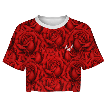 Red Garden Crop Top