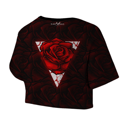 Red Rose Crop Top