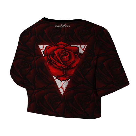 Red Rose Crop Top