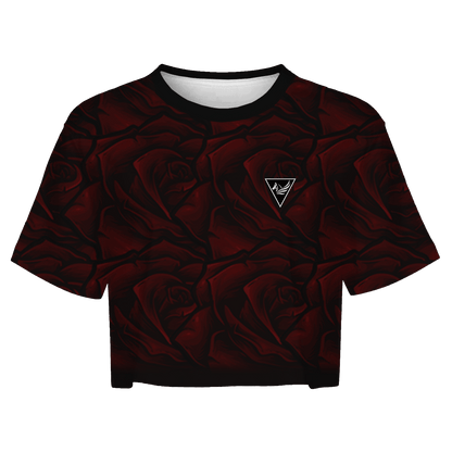 Red Rose Crop Top
