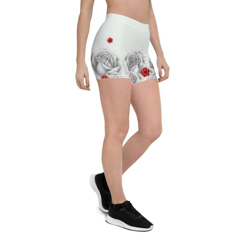 Black Asus | Online Clothing Store |  White Roses  Shorts