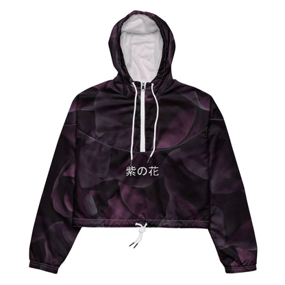 Purple Bloom Cropped Windbreaker