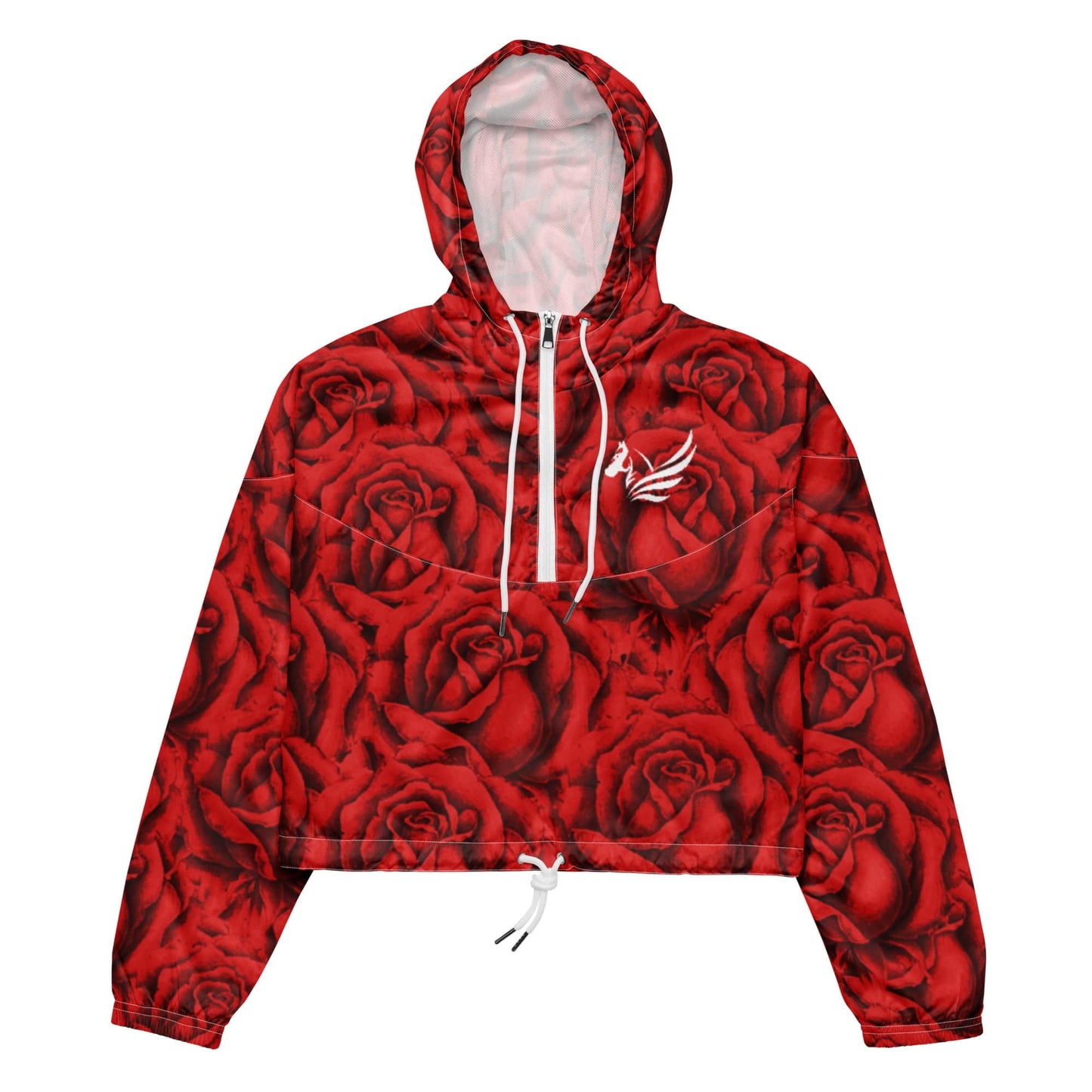 Red Garden Cropped Windbreaker